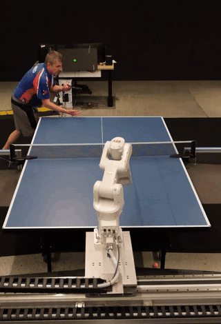 Google AI Robot playing Table Tennis with Human