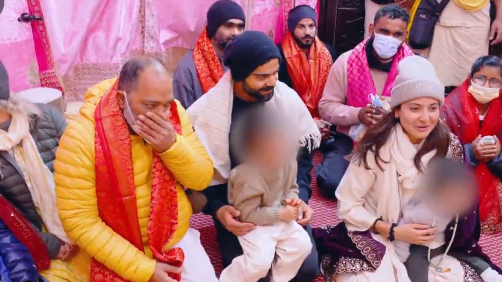  Virat and Anushka Seek Blessings at Vrindavan Dham